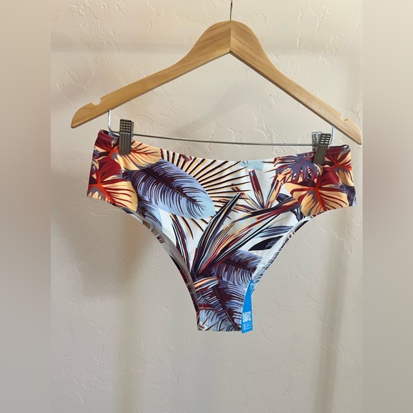 NWT Cupshe High-Waisted Bottoms, Hawaiian/Floral Pattern, Size XL - Picture 4 of 6